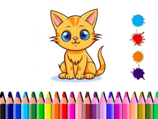 Cute Cat Coloring Book - free online Browser game
