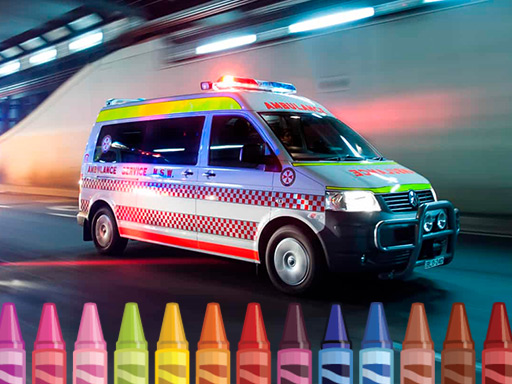 Ambulance Coloring - free online Browser game