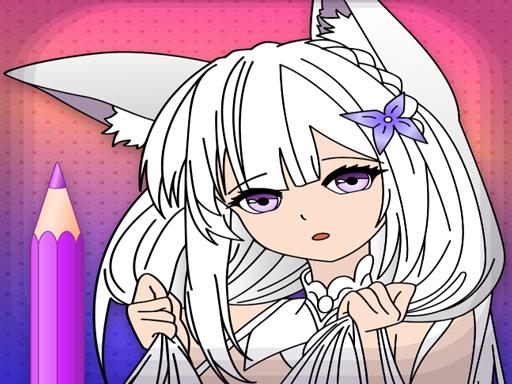 Animated Glitter Coloring Book - Anime Manga - free online Browser game