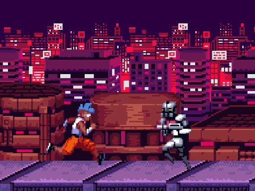 Endless Cyberpunk Runner - free online Browser game