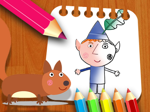 Ben Hollys Coloring Book - free online Browser game