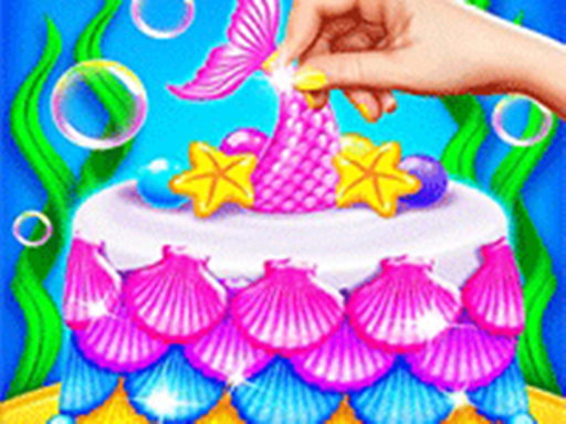 Mermaid Cake Cooking Design - Fun in Kitchen - free online Browser game