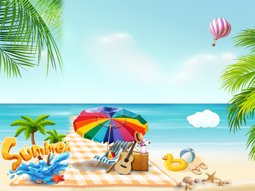 Summer Beach Slide - free online Browser game