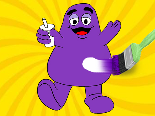 Grimace Shake Coloring Book - free online Browser game