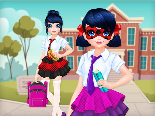 Dotted Girl Back To School - free online Browser game