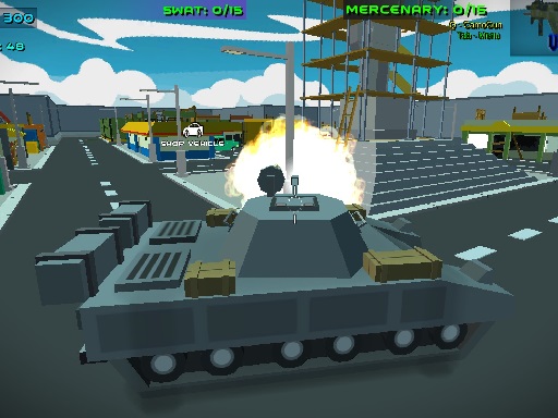 Blocky wars vehicle shooting multiplayer - free online Browser game