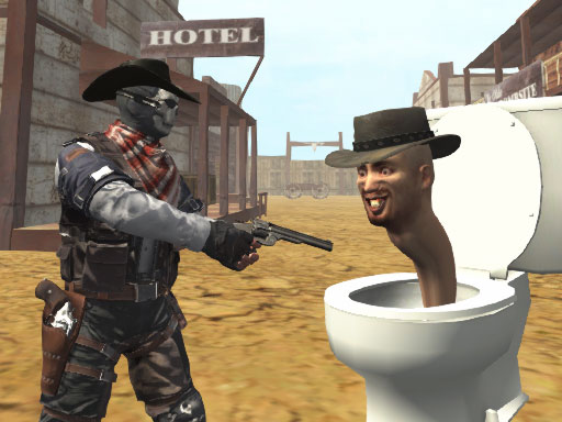 Cowboy vs Skibidi Toilets - free online Browser game