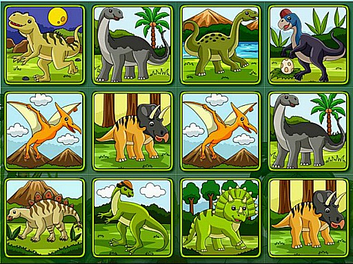 Dino Memory - free online Browser game