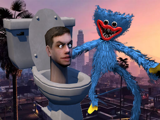 Huggy Wuggy Fight Skibidi Toilet - free online Browser game