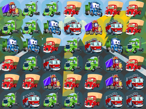 Cartoon Trucks Match 3 - free online Browser game
