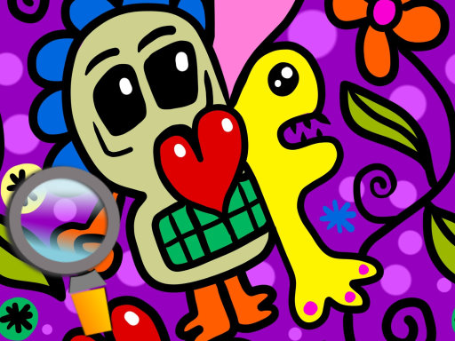 Abstraction Find 5 Differences - free online Browser game