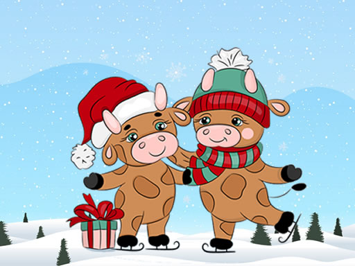 Cute Christmas Bull Difference - free online Browser game