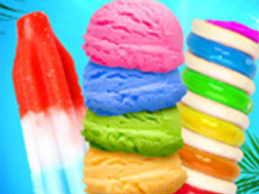 Rainbow Ice Cream And Popsicles - Icy Dessert Make - free online Browser game