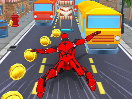 Subway Superhero Robot Endless Run - free online Browser game
