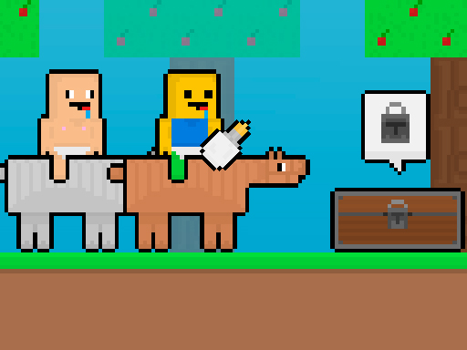 Baby Noob vs Baby Obby Horse - free online Browser game
