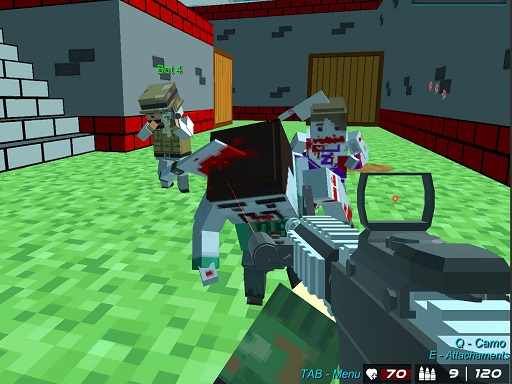 Shooting Zombie Blocky combat Warfare - free online Browser game
