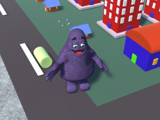 Grimace Shake City Chaos - free online Browser game