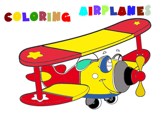 Coloring Book- Airplane V 2.0 - free online Browser game