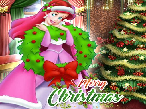 Ariel The Little Mermaid Christmas Dres Up - free online Browser game