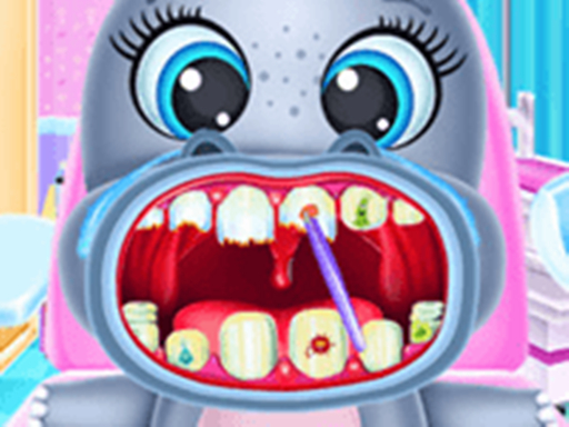 Baby Hippo Dental Care - Fun Surgery Game - free online Browser game