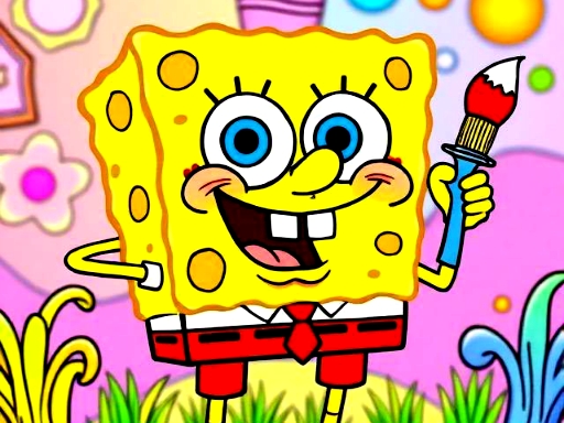 Easy Coloring Spongy Adventure - free online Browser game