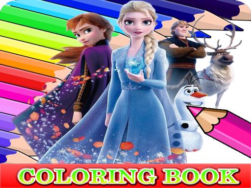 Coloring Book for Frozen Elsa - free online Browser game