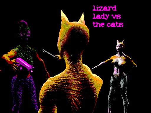 Lizard Lady vs the Cats - free online Browser game