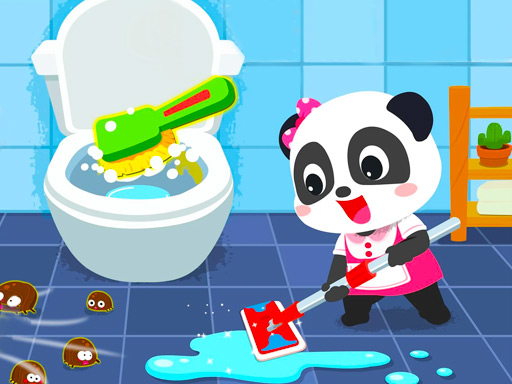 Baby Panda House Cleaning - free online Browser game