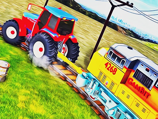 Tractor Towing Train 2022 3D - free online Browser game