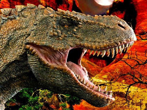 T-Rex Dinosaur Jigsaw - free online Browser game
