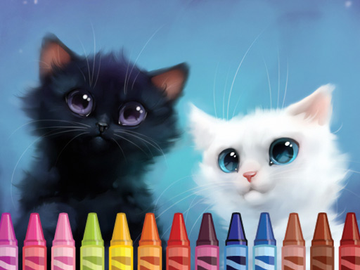 4GameGround - Kittens Coloring - free online Browser game