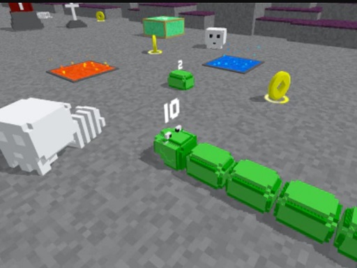 Slither Blocky Snake 3D - free online Browser game