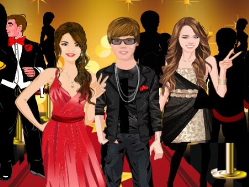 Selena and Justin Kissing - free online Browser game