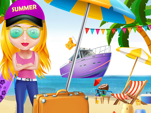 Girl Summer Vacation Beach Dress up - free online Browser game