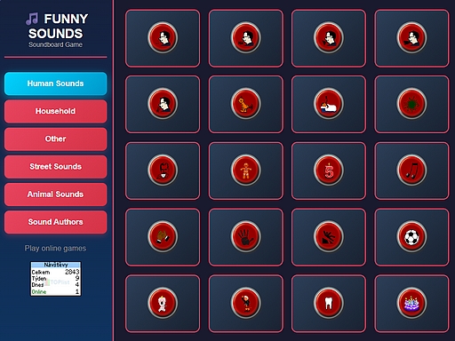 Funny sounds - free online Browser game