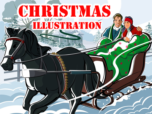 Christmas Illustration Puzzle - free online Browser game