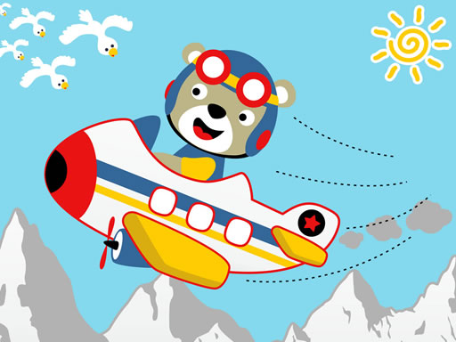 Friendly Airplanes For Kids Coloring - free online Browser game