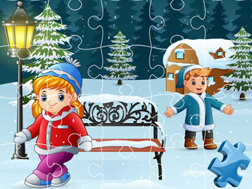 Happy Winter Jigsaw Game - free online Browser game