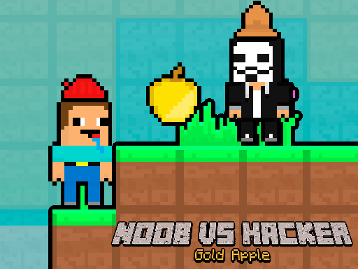 Noob vs Hacker Gold Apple - free online Browser game