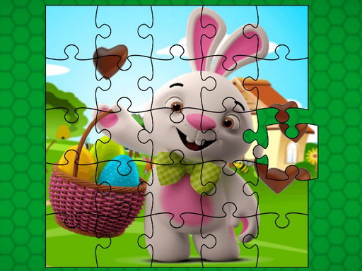 Easter Bunny Eggs Jigsaw - free online Browser game
