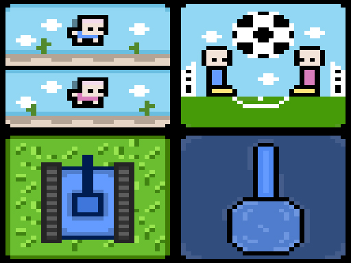 4 Games For 2 Players - free online Browser game