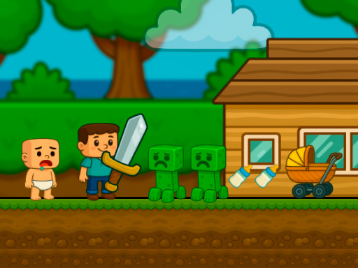 Baby Noob Help! Steve - free online Browser game