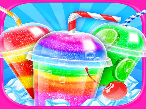 Rainbow Frozen Slushy Truck: Ice Candy Slush Maker - free online Browser game