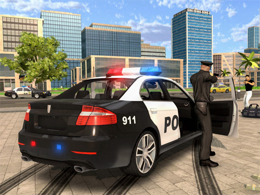 Cartoon Police Car Slide - free online Browser game