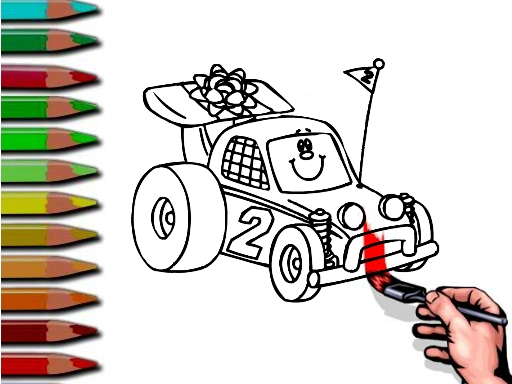 BTS Racing Car Coloring - free online Browser game
