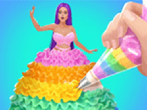 Icing On Doll Cake - Creative Bakery - free online Browser game