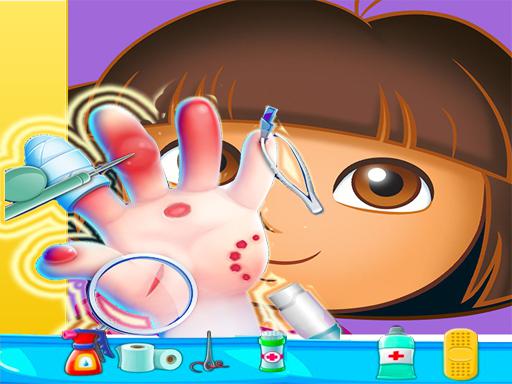 Dora Hand Doctor Fun Games for Girls Online - free online Browser game