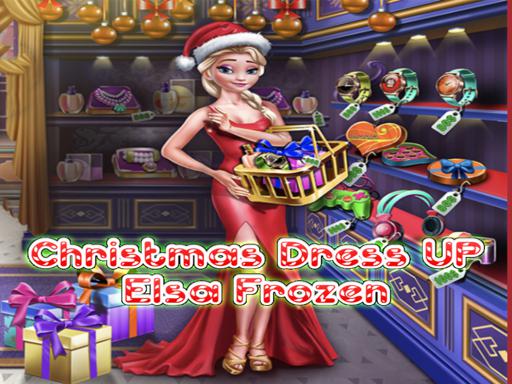 Elsa Frozen Christmas Dress up - free online Browser game