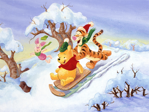 Christmas Winnie Pooh Jigsaw - free online Browser game