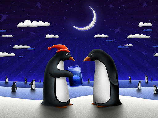 Christmas Penguin Slide - free online Browser game